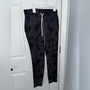Black Tie-Dye Pink Joggers - Small